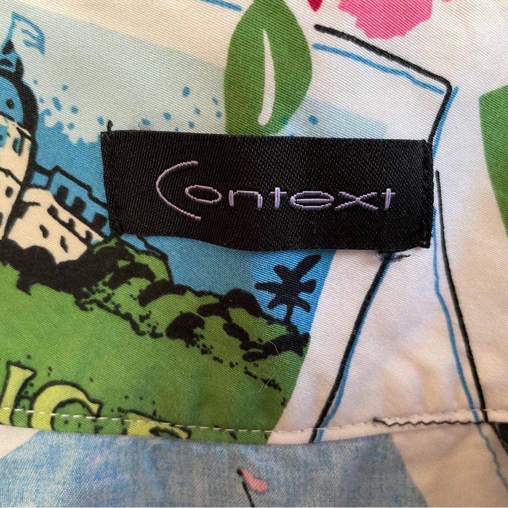 Vintage inspired travel print swing skirt size 12 context - Picture 5 of 6